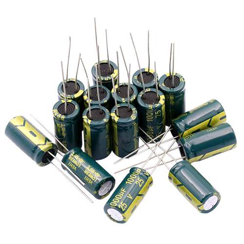 高频 电解电容 16V/2200UF 10*20MM 直插 铝电解电容器(5个)
