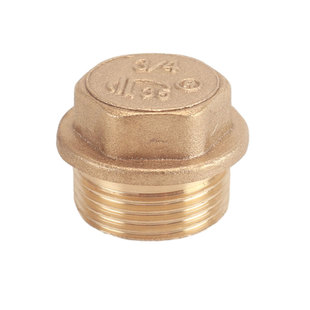 4分内丝外丝黄铜加厚堵头水管堵帽4分管管堵6分内外丝堵头堵帽1寸