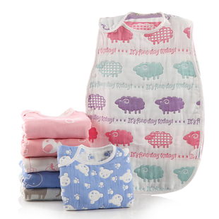 2020新品六层八层纱布春婴幼儿睡袋防踢被纯棉春秋儿童全棉可定制