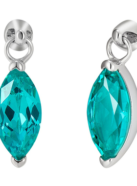 马眼水滴流苏帕拉伊巴耳环女纯银