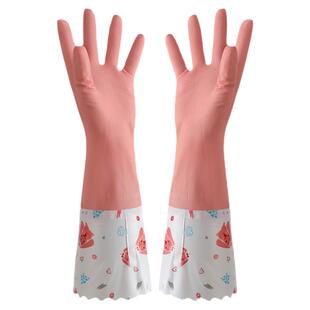 洗碗手套女防水橡胶加绒冬季厨房耐用刷锅洗衣服家用加厚家务清洁