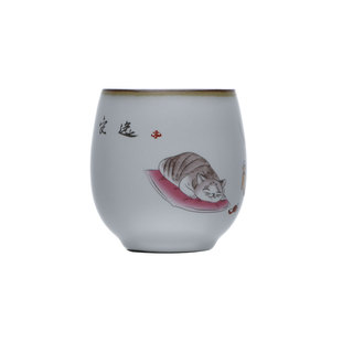 国潮安逸猫杯 山桜正品出品Yamazakura中古潮牌茶杯小红书网红杯