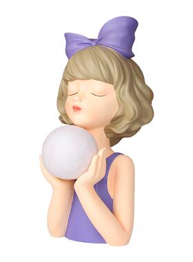 蝴蝶结女孩拍拍台灯摆件生日礼物女生闺蜜女朋友夜灯高级柔光氛围