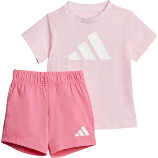 Adidas/阿迪达斯官方正品舒适夏季款婴童圆领日常运动套装JC9639