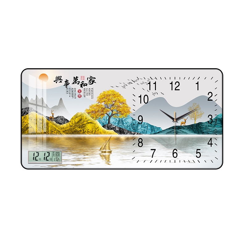 万年历新款电波钟挂钟