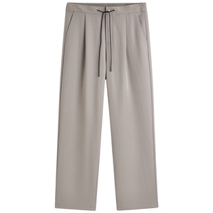 太平鸟男装休闲裤春秋季长裤商务垂感直筒西裤TR潮牌男士西装裤