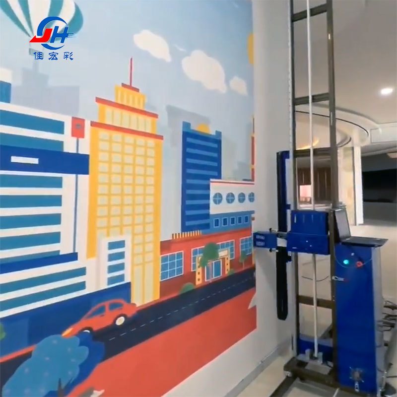 户外墙体彩绘打印机乡村振兴墙绘智能工业级绘画3d5d墙面喷绘机器
