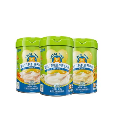 盖狮有机米粉米糊含钙铁维ACB