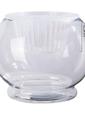 玻璃水培花盆养花容器水养绿萝花瓶器皿圆形睡莲铜钱草专用玻璃瓶