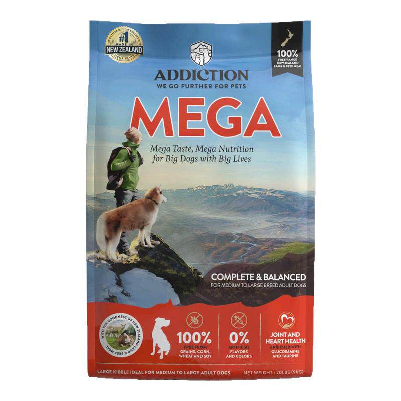 ADD爱德胜新西兰进口牛羊肉中大型犬粮MEGA 9kg大颗粒氨糖护关节
