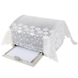 唯米99简约蕾丝家用打印机办公复传真机多用盖布电脑防尘罩遮盖巾