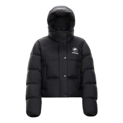 熊猫张予曦同款骆驼白色短款羽绒服女款2025年冬季面包服外套