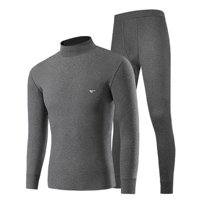 七匹狼男士纯棉保暖内衣防风中领