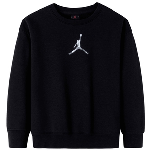 JORDAN儿童装男童卫衣中大童加绒上衣打底衣长袖冬季JD2342106