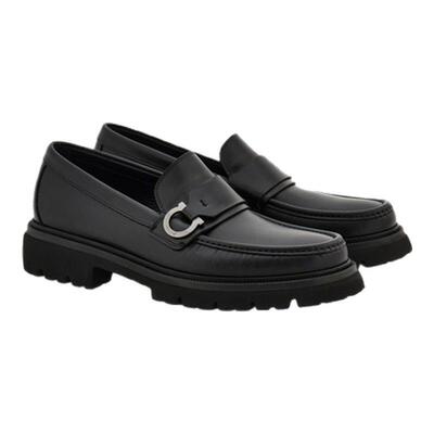【24期免息】FERRAGAMO菲拉格慕男士Gancini扣饰乐福鞋