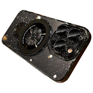 手机壳适用苹果16promax新款iPhone15pro高级感自带镜头膜全包防摔14Pro网红璀璨星河闪粉磁吸支架13轻奢女神