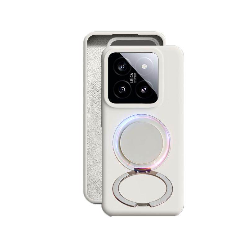 潮壳技支架壳适用小米系列17promax云感手机壳360度旋转支架xiaomi14/15ultra软壳液态硅胶软壳全包防