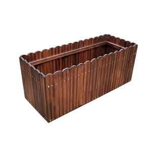 防腐木花箱户外长方形阳台花盆种植箱花槽实木栅栏庭院种菜盆专用