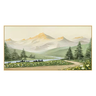 日照金山数字油画大尺寸客厅大幅风景高级感手工diy填色手绘油画