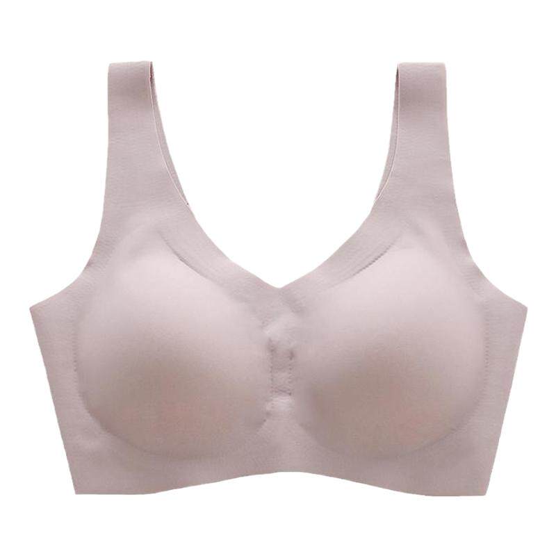 无痕内衣女聚拢收副乳防下垂大胸显小无钢圈运动背心式文胸秋冬季