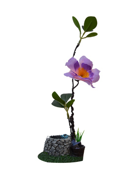 发财树假花迎客松装饰摆盘