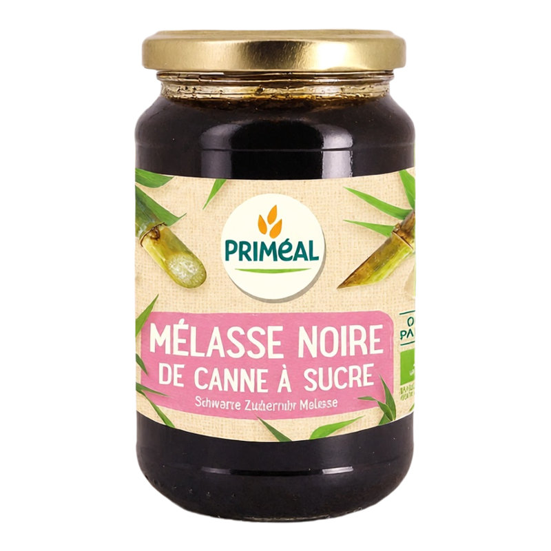 PRIMEAL 有机黑糖蜜450g天然纯天然蜂蜜罐装无添加浓郁焦糖进口版