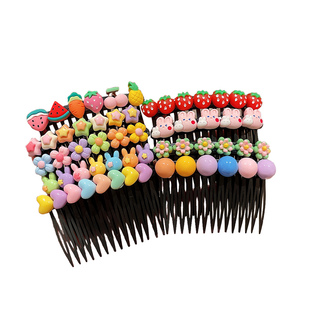 儿童刘海发夹女前额碎发整理神器女童发梳后脑勺插梳女孩发卡头饰