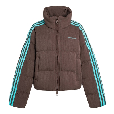 adidas阿迪达斯三叶草新款保暖运动鸭绒面包服女短羽绒服 KG4909