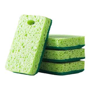 天然木浆棉抹布双层两面洗碗工具海绵擦魔力擦可挂厨房清洁去油污