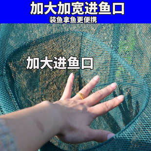 漂浮养鱼网箱螃蟹暂养箱养殖吊笼鱼护存鱼网笼折叠大口径网兜网箱