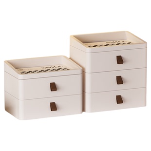 西豆玄关收纳盒桌面一体式抽屉高档简约客厅摆件化妆品整理置物架