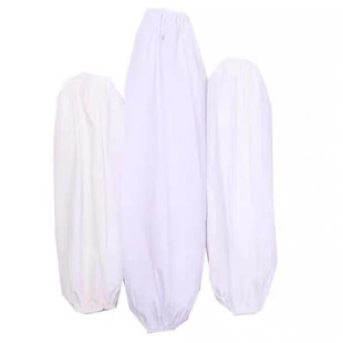 白色纯棉长款袖套餐厅劳保防污手臂套袖筒医生护士防脏加长护袖头