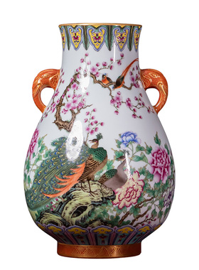 钟家窑景德镇陶瓷花瓶纯手工轻奢