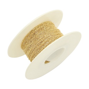 孔记  美国14K包金配件  闪链 扁O链散链手链项链DIY材料