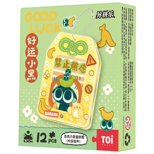TOI图益拼图罗小黑战记联名周边diy玩具谷美挂件好运小黑福袋盲盒