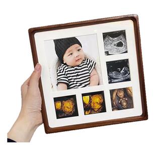 摆台相框实木胡桃5寸6结婚打印定制diy9宫格情侣照片冲洗纪念挂墙