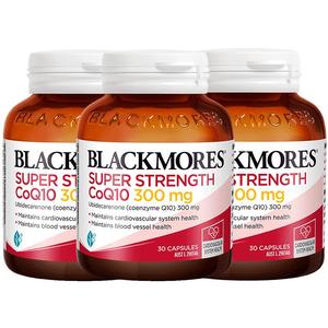 BLACKMORES澳佳宝高浓度辅酶q10软胶囊澳洲心肌保健品300mg30粒*3