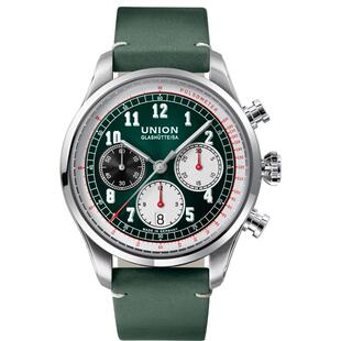 Union格拉苏蒂宇联德国手表贝利士绿熊猫计时机械男士腕表