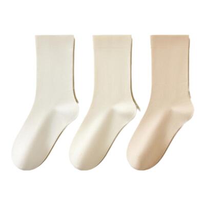 恒源祥抑菌防臭女士长绒棉中筒袜