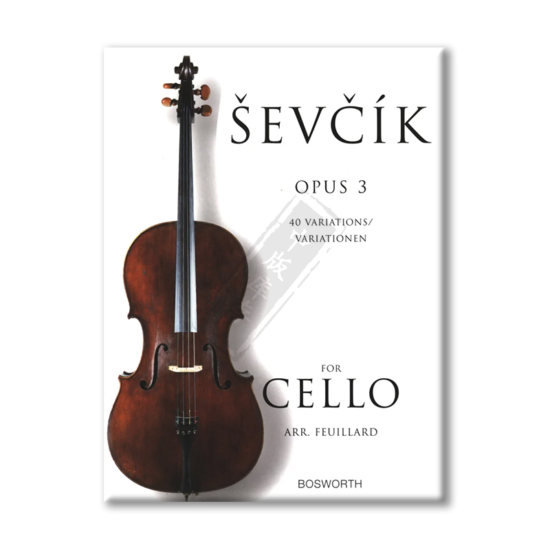 舍夫契克大提琴教材op3 变奏曲40首 斐雅尔改编 原版进口乐谱书 SEVCIK FOR Cello 40 Variations HL14029833
