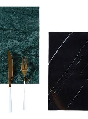 北欧天然大理石首饰收纳烘焙摆件