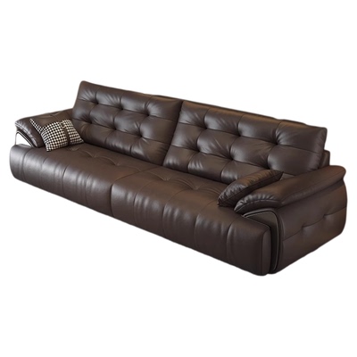 真皮沙发客厅2025新款大小户型高端现代轻奢直排云朵沙发头层牛皮