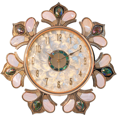 欧式轻奢高端艺术风挂钟高级感