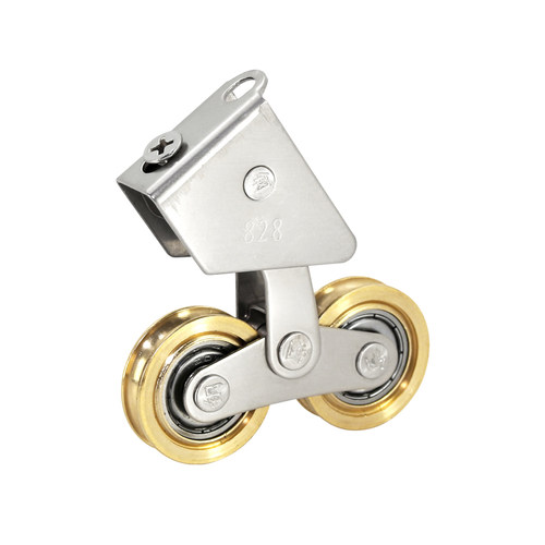 4个装828型老式铝合金门窗滑轮玻璃门落地窗配件推拉窗户轨道滚轮