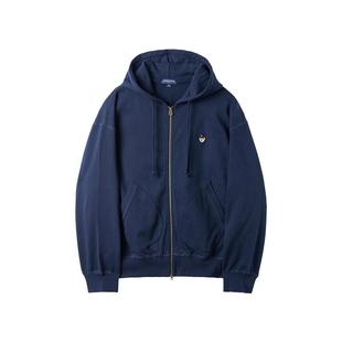 Teenie Weenie小熊男装休闲宽松连帽拉链上衣长袖美式复古卫衣