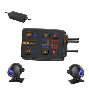 HFK HC50摩托车智能车机行车记录仪2K双摄Carplay Carlink Hicar