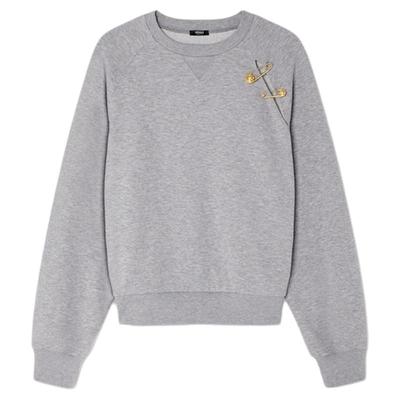 【季末优惠】VERSACE/范思哲 女士Safety Pin羊绒混纺运动衫