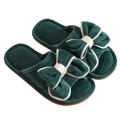 短绒情侣静音家居室内地板拖鞋冬