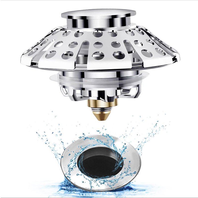 全铜跨境美规浴缸弹跳芯下水器浴盆按压式淋浴房排水器阀门过滤器