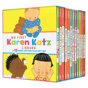 卡伦卡茨 12册礼盒装 英文原版 My First Karen Katz Library 幼儿情商英语启蒙认知纸板翻翻书 图画故事书 英文版进口原版书籍
